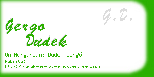 gergo dudek business card